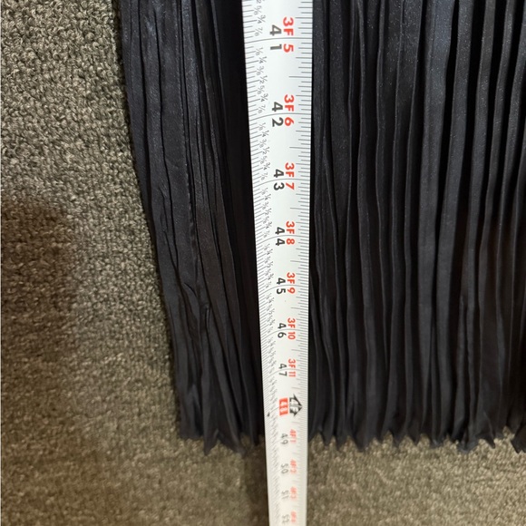 Rebecca Taylor Elegant Navy Blue Button Front Midi Pleated Dress, XL - Picture 4 of 6